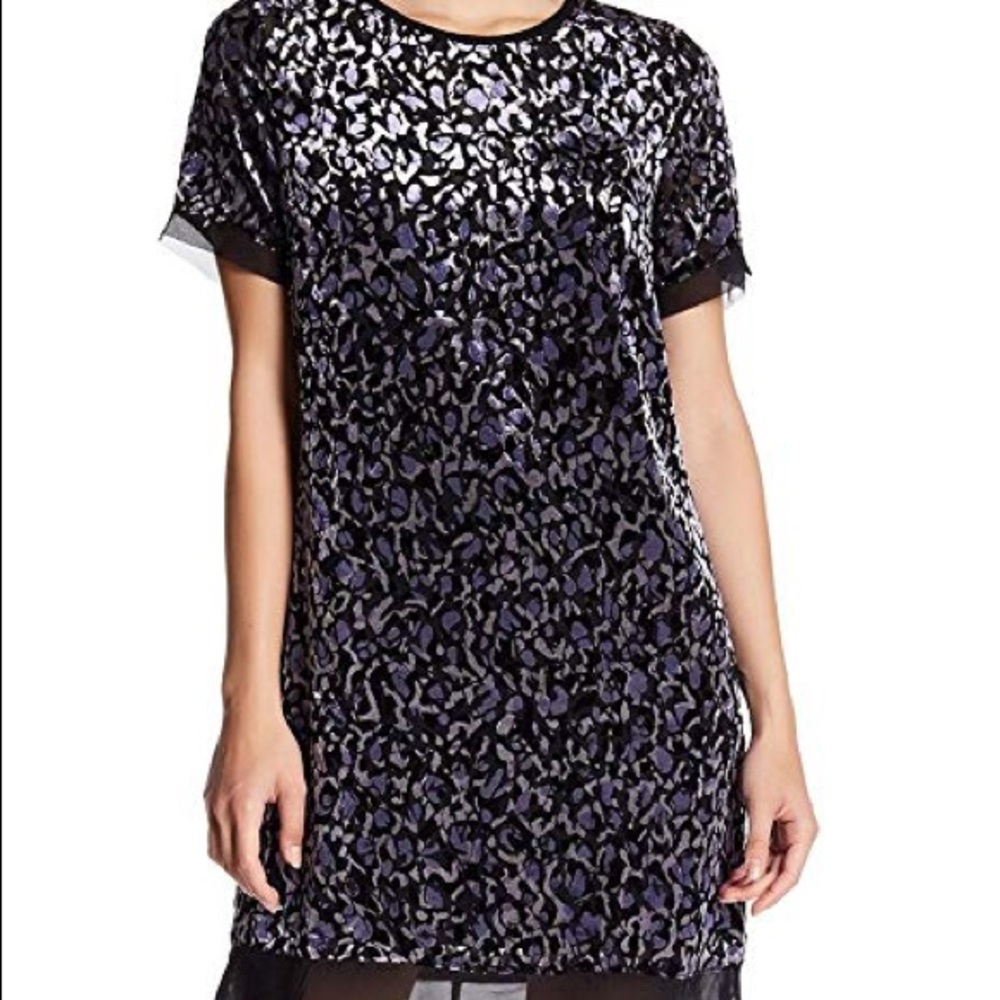 Burnout Velvet Shirt Dress